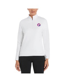 Callaway Diamond Quilted Fleece 1/4-Zip Ladies Pullover