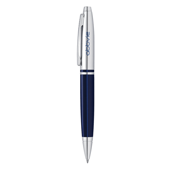 Cross Calais Ballpoint Pen - Chrome & Blue Lacquer