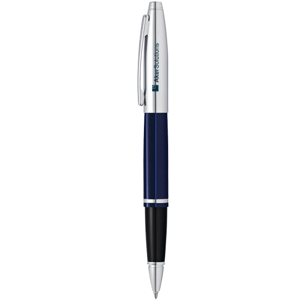 Cross Calais Rollerball Pen - Chrome and Blue Lacquer