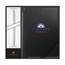 Cross Classic Century Lustrous Chrome Ballpoint w/ Classic Black Journal Gift Set