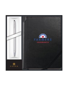Cross Classic Century Lustrous Chrome Ballpoint w/ Classic Black Journal Gift Set