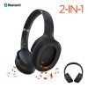 HyperGear Flip 2-in-1 Wireless Headphones + Speaker - Black