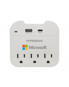 HyperGear Multi Plug 5 Outlet Extender with USB-C & USB Ports