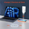 HyperGear SpeedBoost 65W Dual USB-C PD Ultra-Slim GaN Laptop Charger with PPS