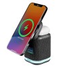 iHome Dual Wireless Charging Stand with Bluetooth Speaker