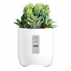 iHome Faux Succulent with USB Charging Station