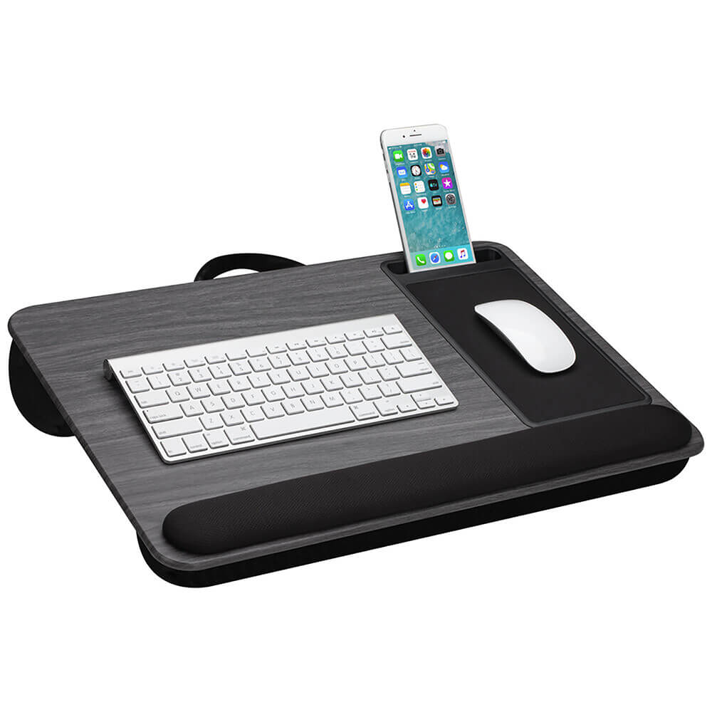 Lapgear Smart-E Pro Lap Desk with Memory Foam in Silver