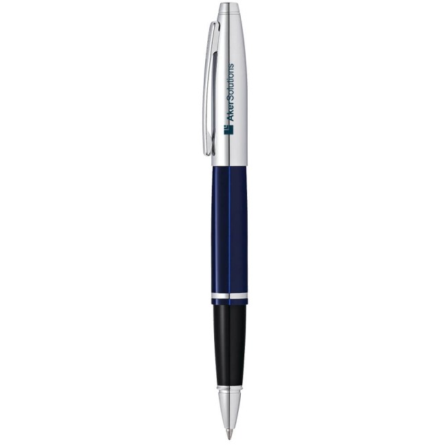Cross Calais Rollerball Pen - Chrome and Blue Lacquer