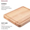KitchenAid Classic Wood Cutting Board, 8×10-Inch, Natural
