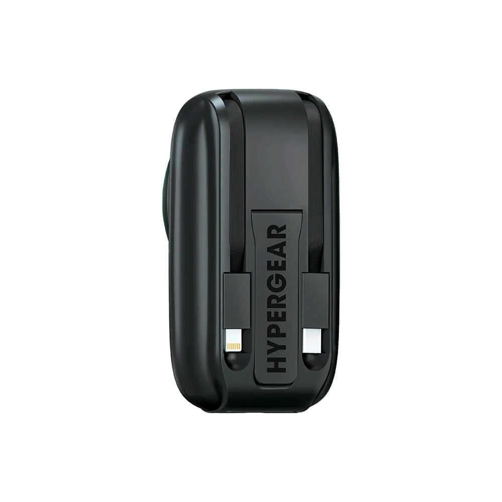 Hypergear 5,000mAh Mag Grip Go Wireless Power Bank with Built-In Cables