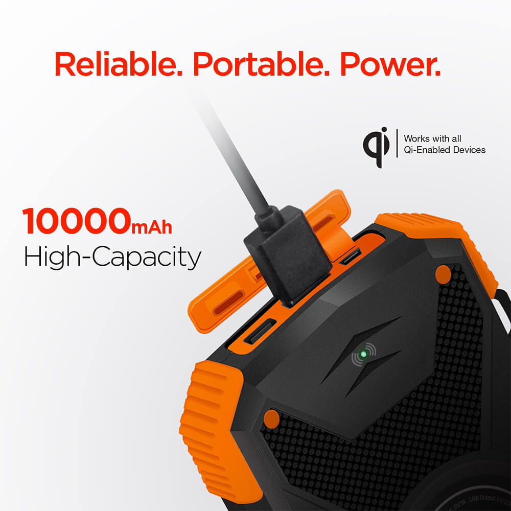 HyperGear Solar 10000mAh Wireless Power Bank 25