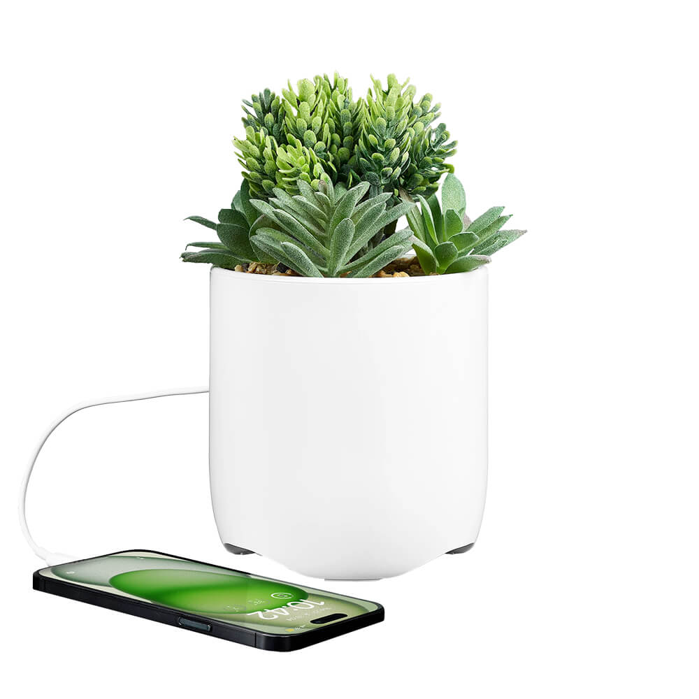 iHome Faux Succulent with USB Charging Station