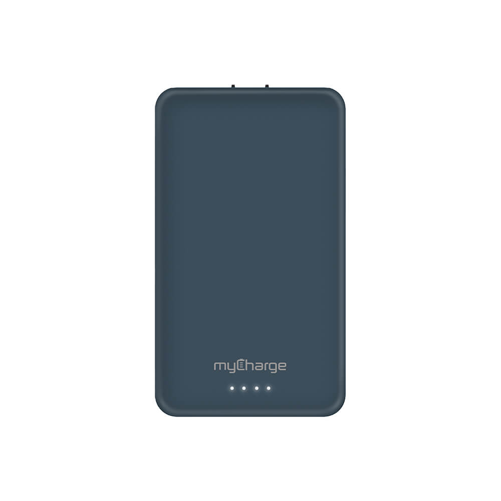 myCharge AMP Prong 10,000mAh Everything Built in Portable Charger - Blue